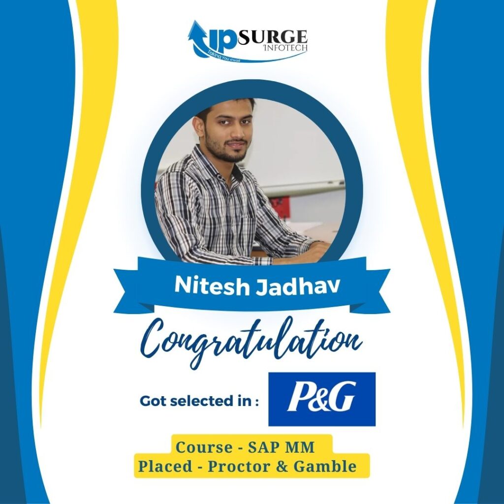 Upsurge Infotech SAP Placement Success Story nitesh jadhav
